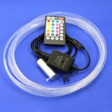 DC12V 2 Вт Светодиодный светильник источник RGB мини осветитель светодиодный излучатель 3 мм* 5 м боковое Свечение Волоконно-оптический кабель для украшения салона автомобиля
