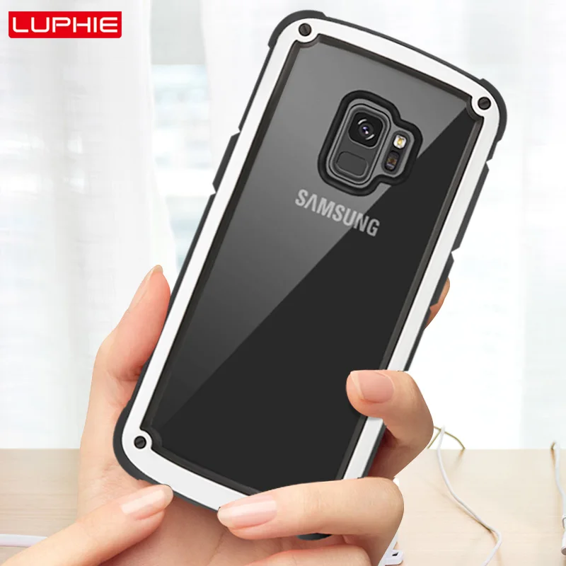 Роскошный прозрачный чехол LUPHIE для Samsung Galaxy S9 S8 Plus Note 9 противоударный с воздушной
