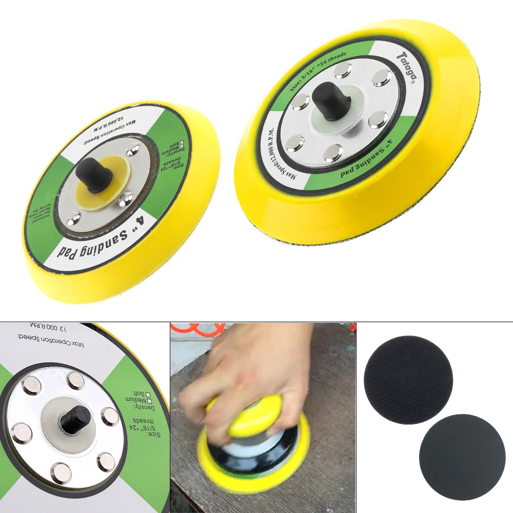 Buy 2pcs 4 Inch 12000RPM Dual Action Random Orbital Sanding Pad Plate with
