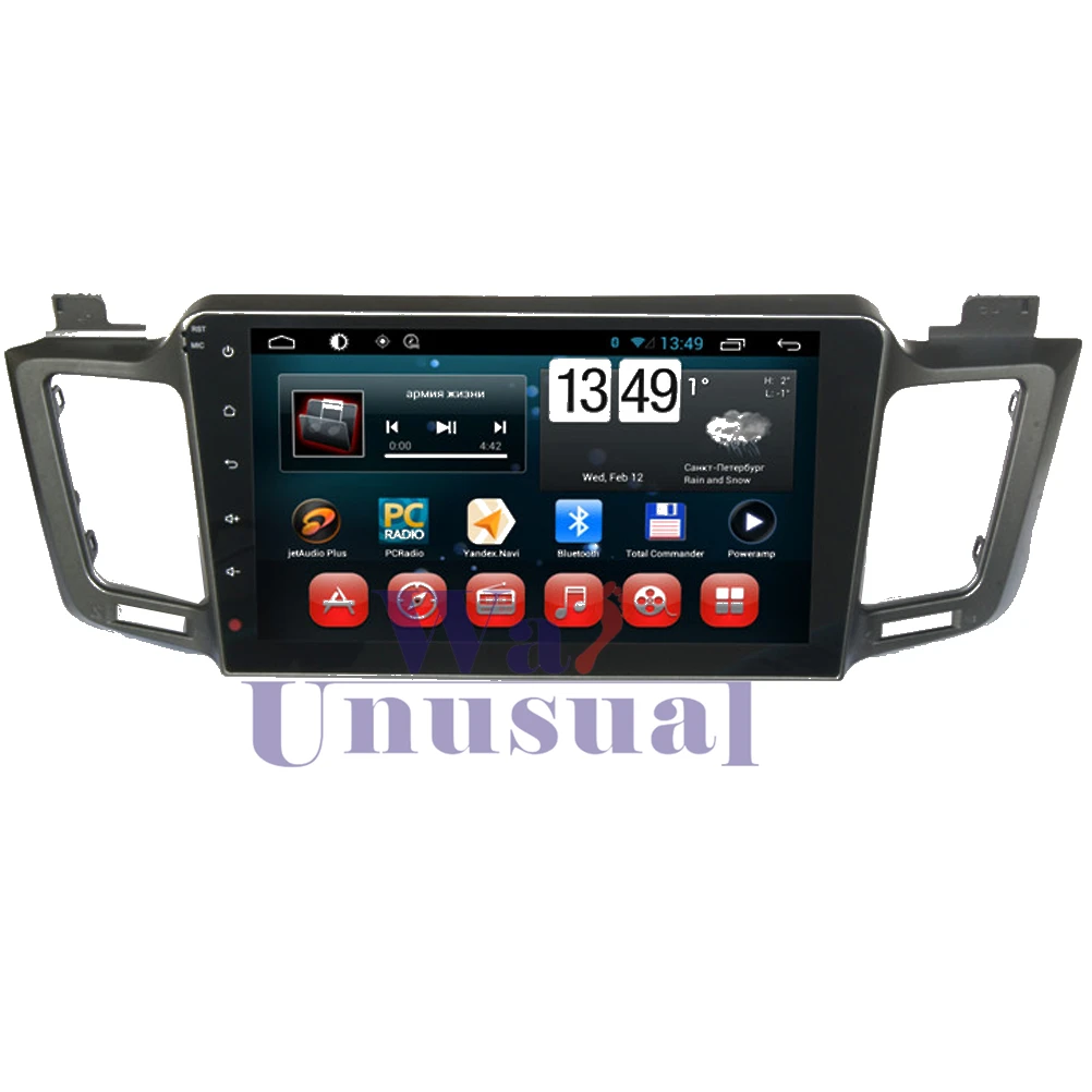 

WANUSUAL 10.1 Inch Android 6.0 Car Multimedia Player for Toyota RAV4 2013 with GPS Bluetooth WIFI Quad Core 16G 1024*600 Maps