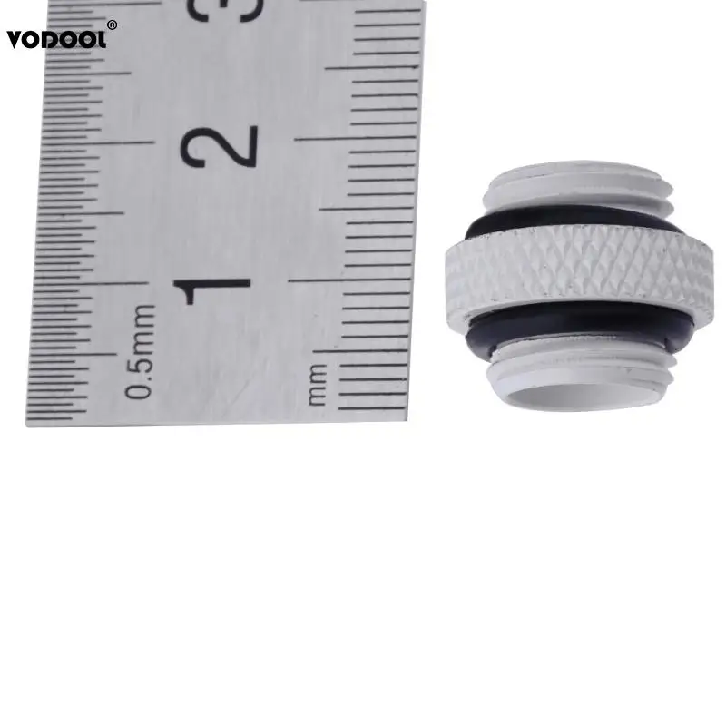 Dual Thread Hose Connector for Water Cooling Systems - Black/White
