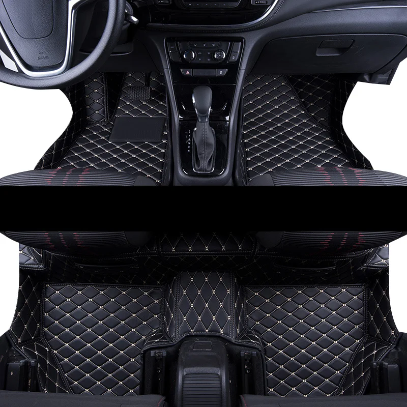 

lsrtw2017 luxury fiber leather car interior floor mat for opel mokka 2012 2013 2014 2015 2016 2017 2018 2019 2020 encore
