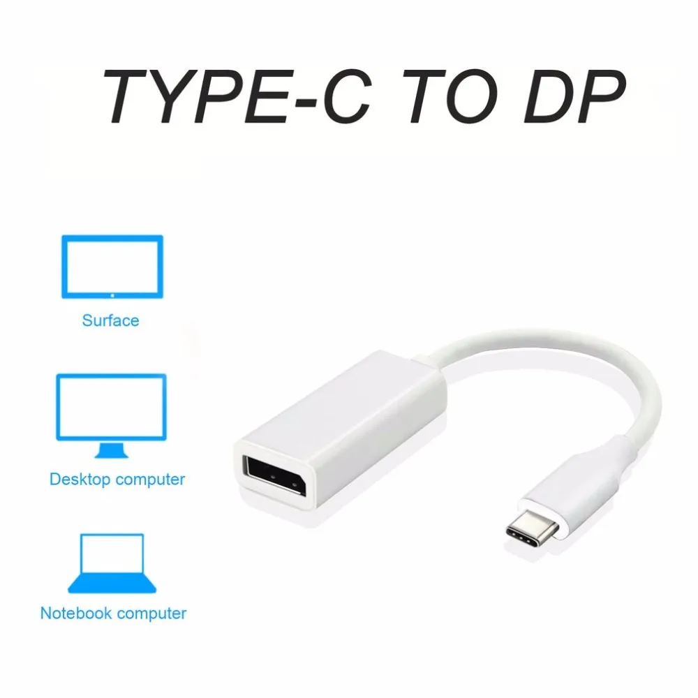 

Type-c To Mini DisplayPort Cable 4K HD USB-C to Mini DP Converter Adapter For Macbook Tablet for Mobile Phone