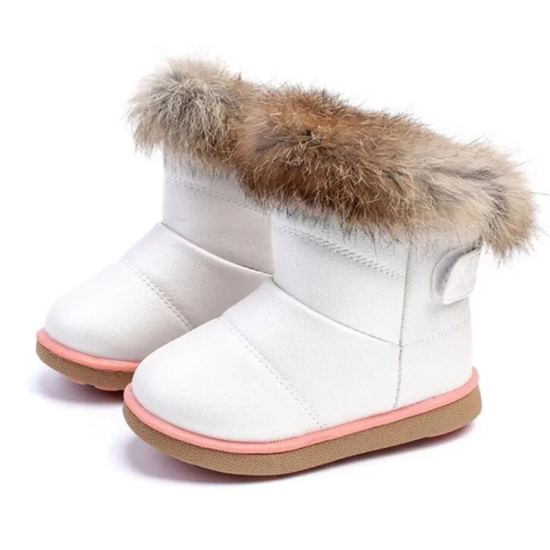 Русские толстые теплые зимние детские зимние ботинки модные плюшевые кроссовки для мальчиков и девочек детская обувь Хлопок Водонепроницаемые детские ботинки
