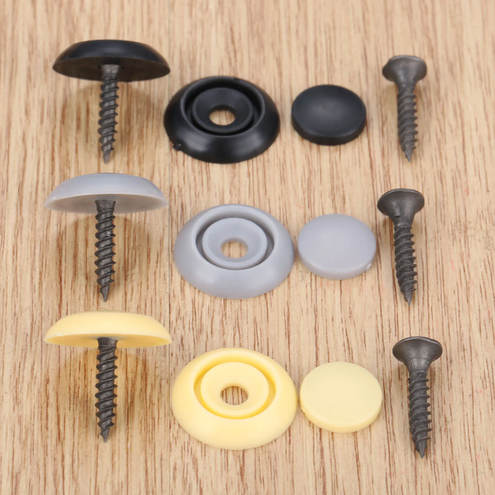 

Yetaha 50Pcs Car Roof Button Snap Rivets Retainer Auto Screw Clips Plastic Black Grey Beige Plastics Fasteners