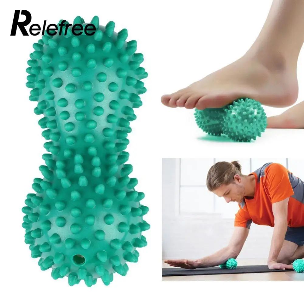 Relefree Peanut Shape Spiky Massage Ball PVC Trigger Point Stress
