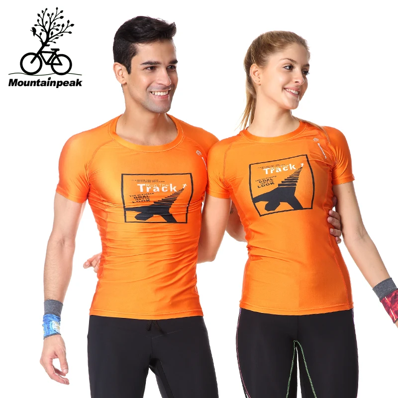

Mountainpeak 2017 running fitness t-shirt men and women sports fitness training tight tee air speed drying