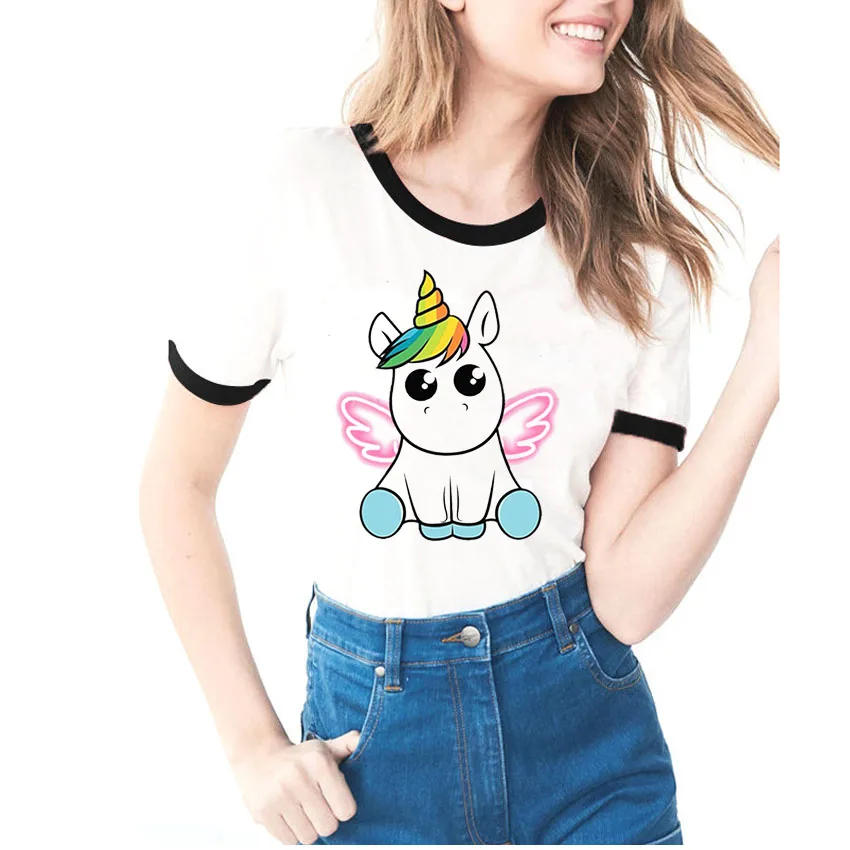 Buy Unicorn T shirt 2018 Cute UNICORN with Pink Wings
