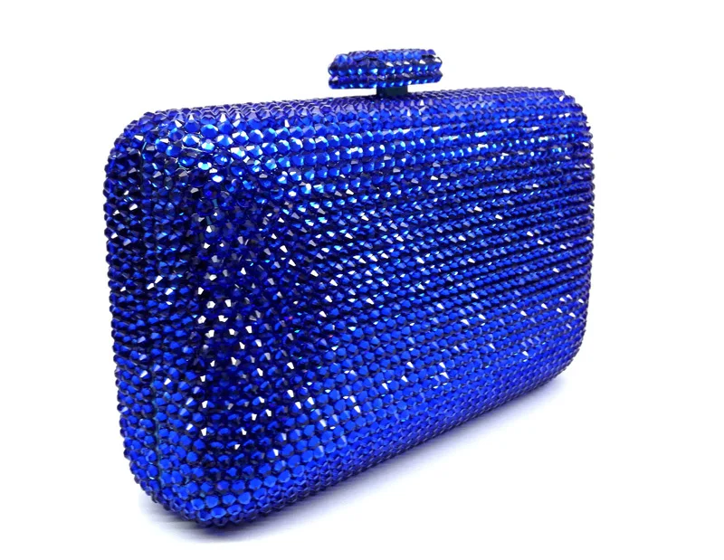 Laisc Whole Luxury Navy Blue Evening Handbag Red Crystal Clutch Laisc Whole Luxury Navy Blue Evening Handbag Red Crystal Clutch Bag Women Wedding Purse Bride Pochette Sc042 In Clutches From Luggage