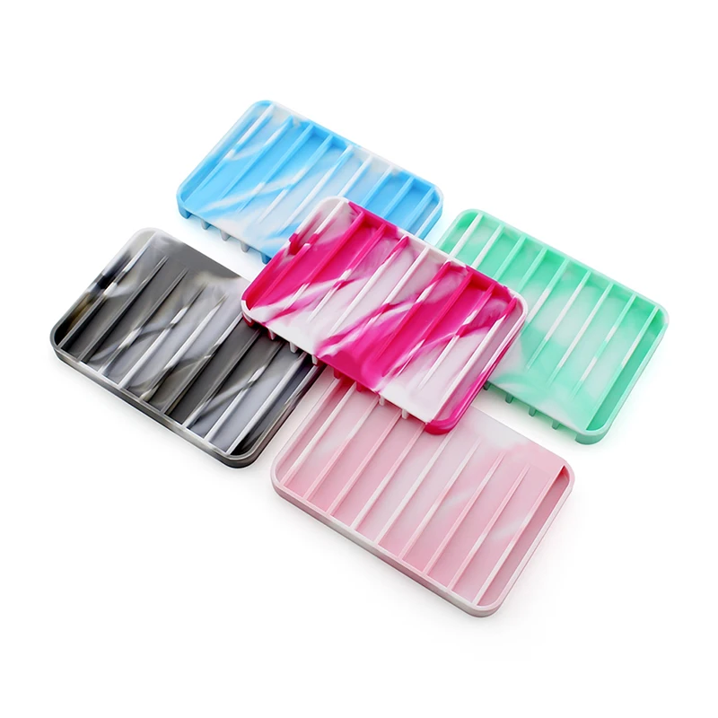 

Muti-color Creative Convenient Silicone Soap Stand For Camouflage Pattern To Organizer Storage In Bathroom