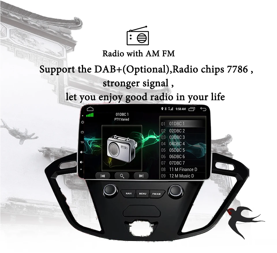 Excellent 2 Din 9 Inch Car DVD Player For Ford Tourneo/Transit 150/250/350/350 2013-2018 With 3/4G Radio GPS Navigation 1024*600 Head unit 6