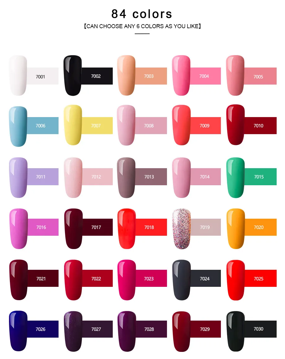 6pcs nail gel 6