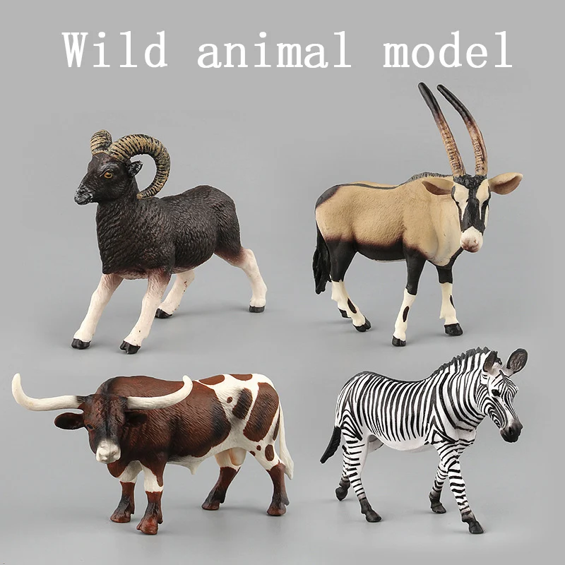 

5 Styles Action&Toy Figure Wildlife Animal Antelope Zebra PVC Model Collectible Doll Figure Collection For Kid Children Gift