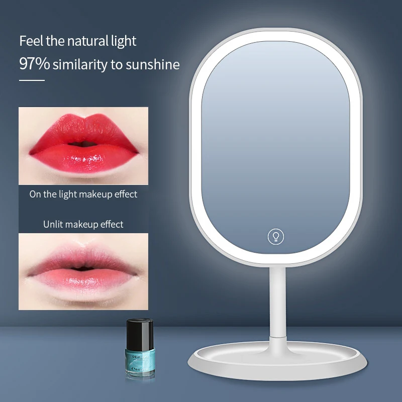 Питаемые через USB порт светодиодный Профессиональный светильник ed для нанесения макияжа и ухода за собой с регулируемой 20 светодиодный светильник Сенсорный экран зеркала для Красота макияж