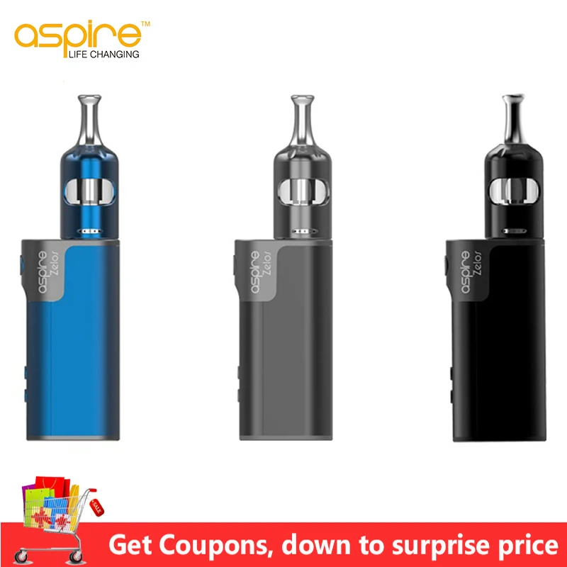 

Electronic Cigarette Kit Aspire Zelos 50W 2.0 Kit MTL with 2.6ml Nautilus 2S Tank and Nautilus BVC Coil 2500mAh Vape Kit