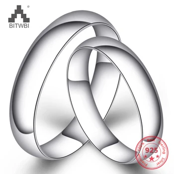 

Real 100% 925 Sterling Silver Rings For Women Men Simple Fashion Charm Couple Ring Holiday Gift