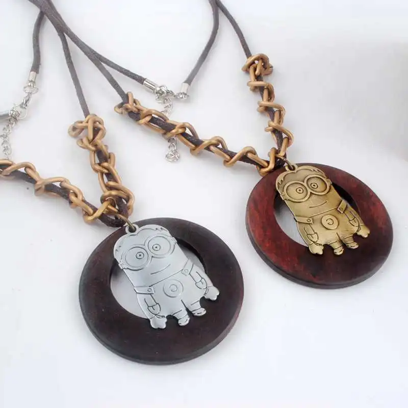 Винтажное ожерелье цепочка с подвеской в виде миньонов|rope chain necklace|chain necklaceantique