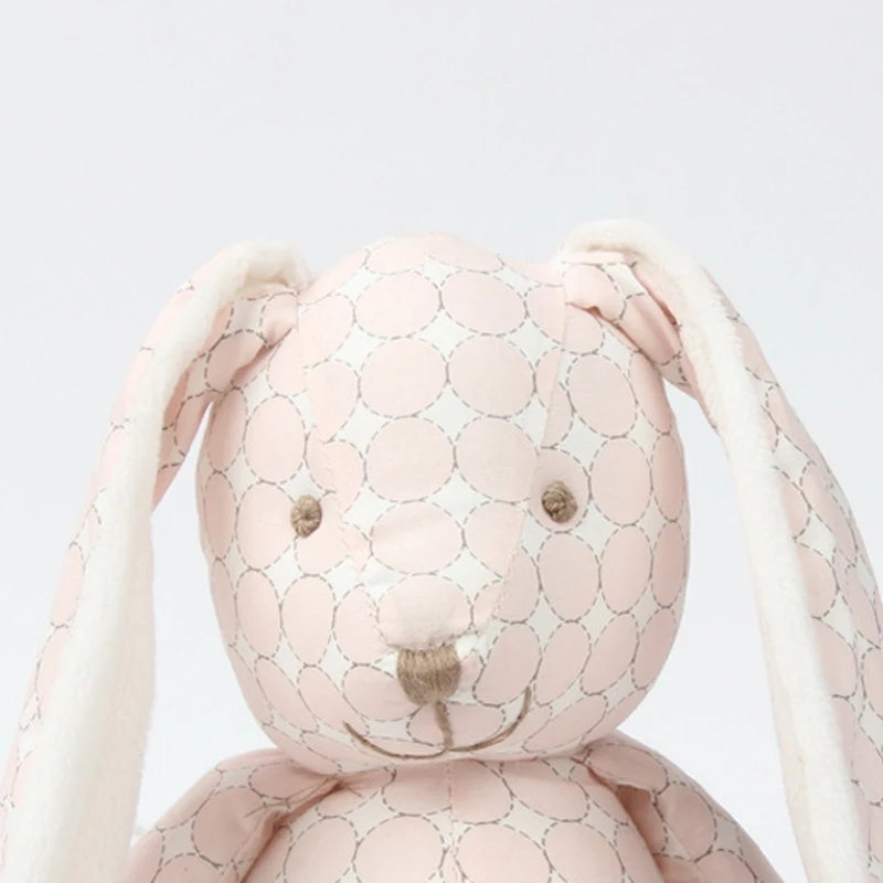 Plush Baby Toys Infant Educational Comforter Toy Printed Soft Cotton Stuffed Animals Rabbit for Newborn Kids Christmas Gift 30cm - Image 5
