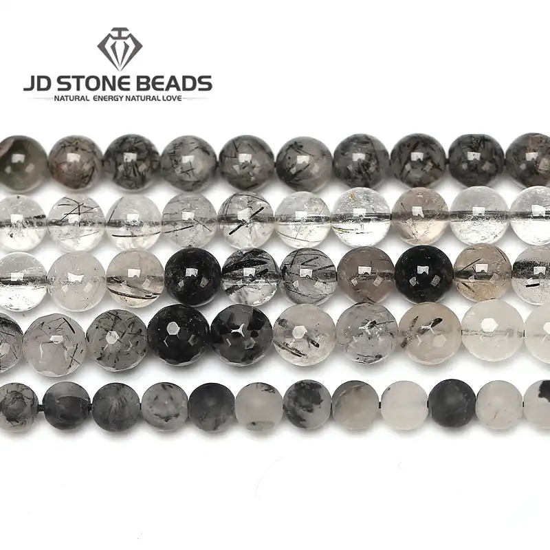 Black Rutilated Quartz Cut Stones-Rutilated Quartz Stone-Natural Black Rutilated Quartz Faceted Cut Rectangle Gemstone-14x10 MM-3 Pcs-BS9481