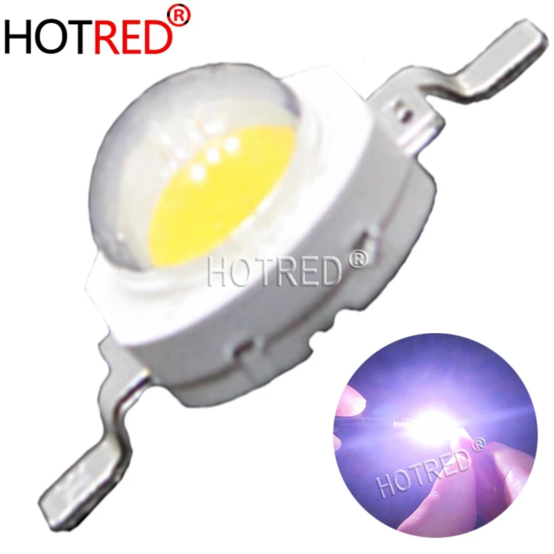 

50pcs High Power 3w 45mil 700mA White Full Spectrum 380~780nm SMD LED Diodes For Plant Grow Light With 20mm / 16mm Base