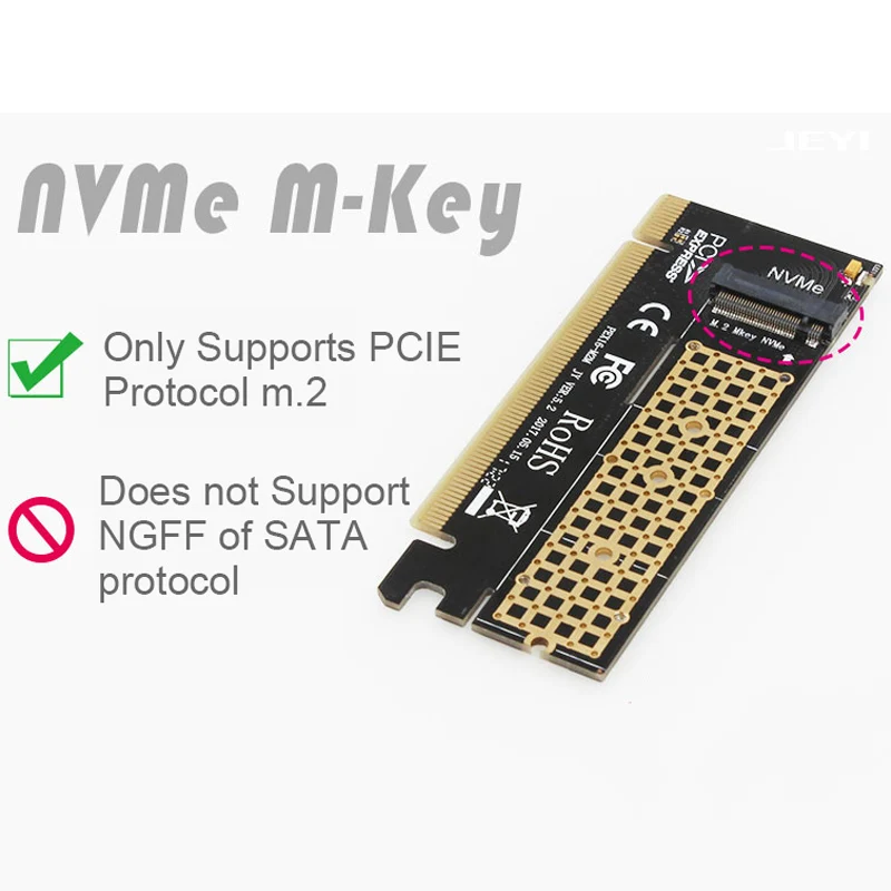 JEYI Cool Swift NVME M.2 PCI-E X16 2280 Плата расширения Золотой бар алюминиевый лист теплопроводность кремния вафельное охлаждение