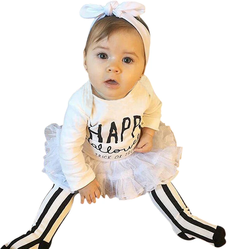 2018 Halloween Newborn Baby Boy Girls Skeleton Printed Rompers Long Sleeve Jumpsuit Clothes Outfit Costume Cosplay |