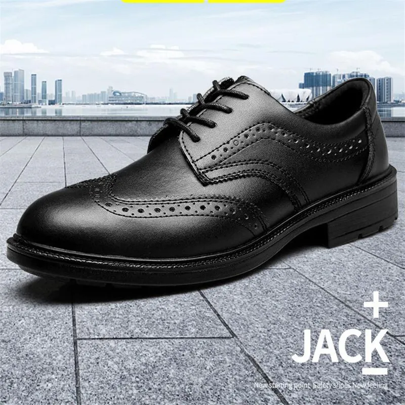 Office Brogue Steel Toe Shoes Flats 