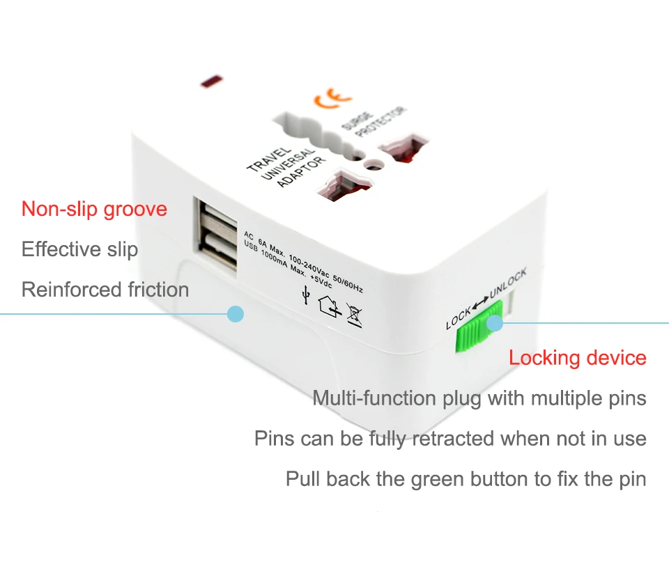 Electric Plug power Socket Adapter International travel adapter Universal Travel Socket USB Power Charger Converter EU UK US AU (12)