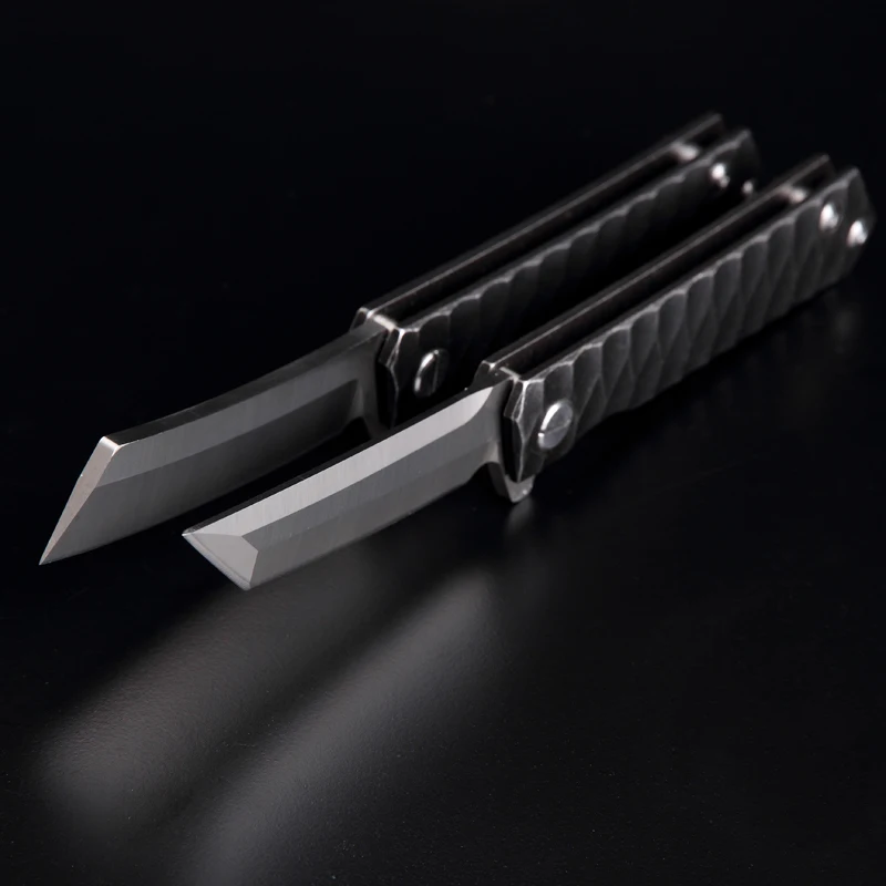 Самурайский меч критический складной нож D2 лезвие черная ручка шарикоподшипник тактические ножи выживания Открытый Охота EDC инструмент