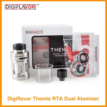 

Clearance Original Digiflavor Themis RTA Dual Atomizer With 5ml Capacity Mesh Version and Dual Coil Version Vape Coil E-Cig