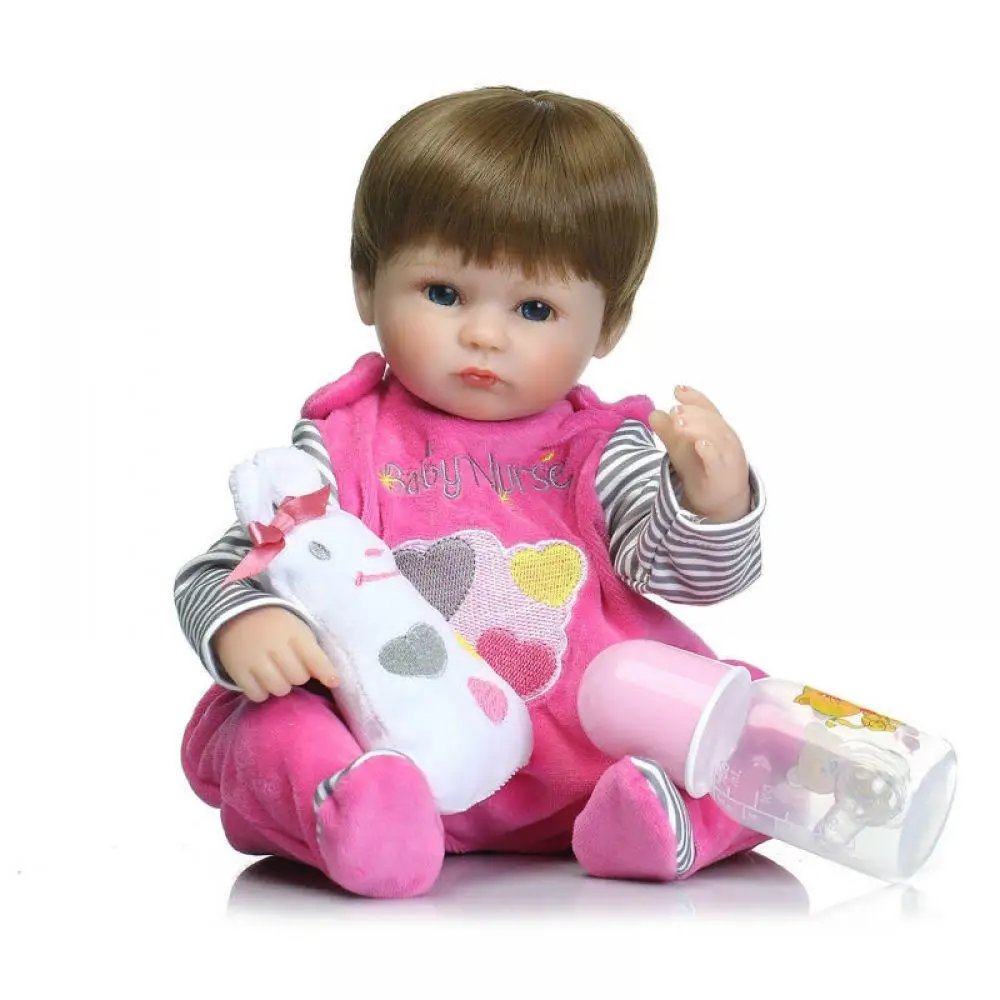 NPK 42 см Силиконовые reborn baby кукольные бонеки Baby Reborn реалистичные Магнитная соска bebe Кукла reborn для девочек Подарки Игрушки