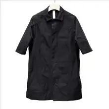 S-5XL! новая мужская одежда стилист волос Ретро мода короткий рукав свободная рубашка Топ певица костюмы