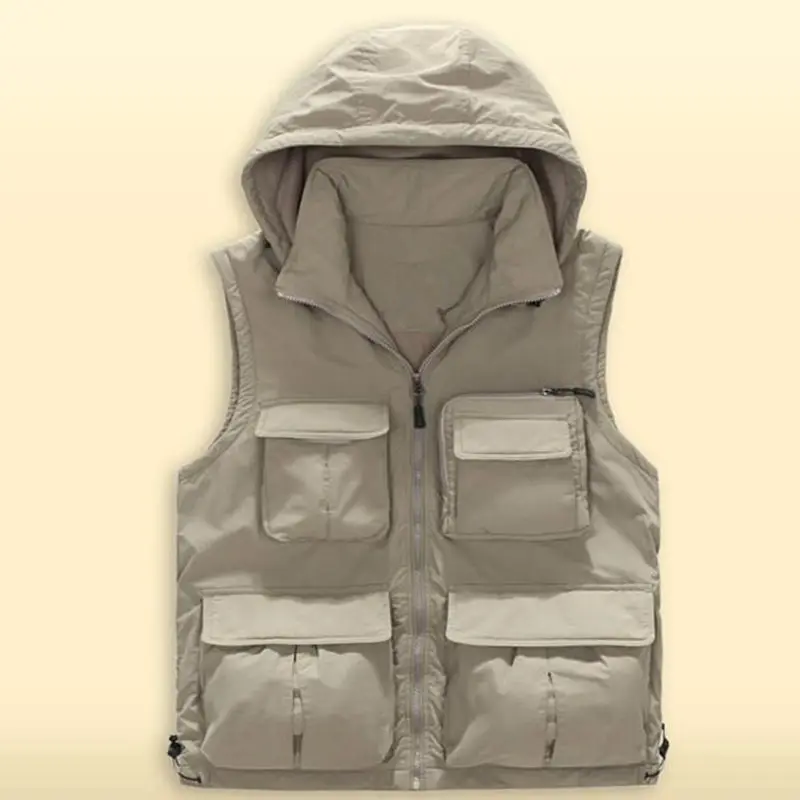 Spring Men's Leisure Vests Coats Fleeces keep Warm Baggy Vest Mens