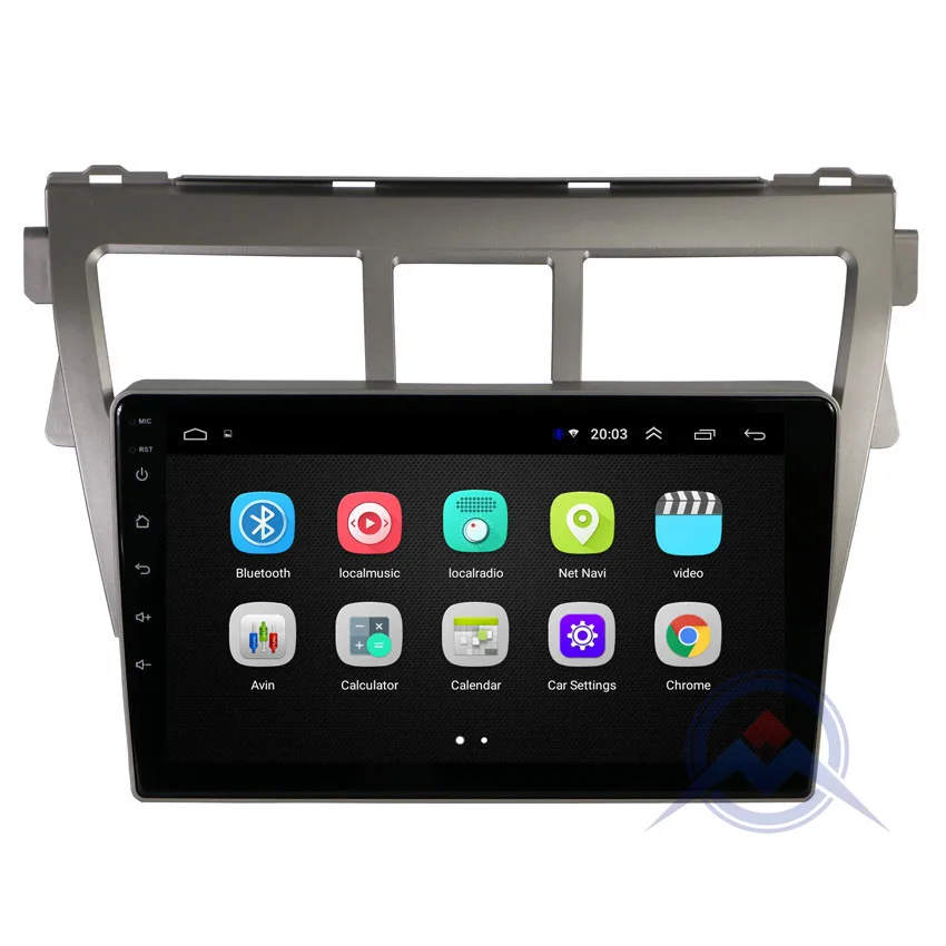 Best ZOHANAVI Android 8.1 2.5D Car Stereo Screen Radio For Toyota Vios Yaris Belta 2005-2011 Car DVD GPS Navigation with maps 1