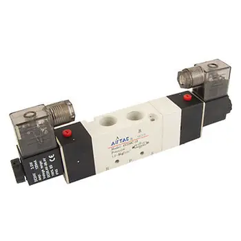

Free Shipping 1Pcs 4V330C-10 AC110V 5Way 3Position Dual Solenoid Pneumatic Air Valve 3/8" BSPT
