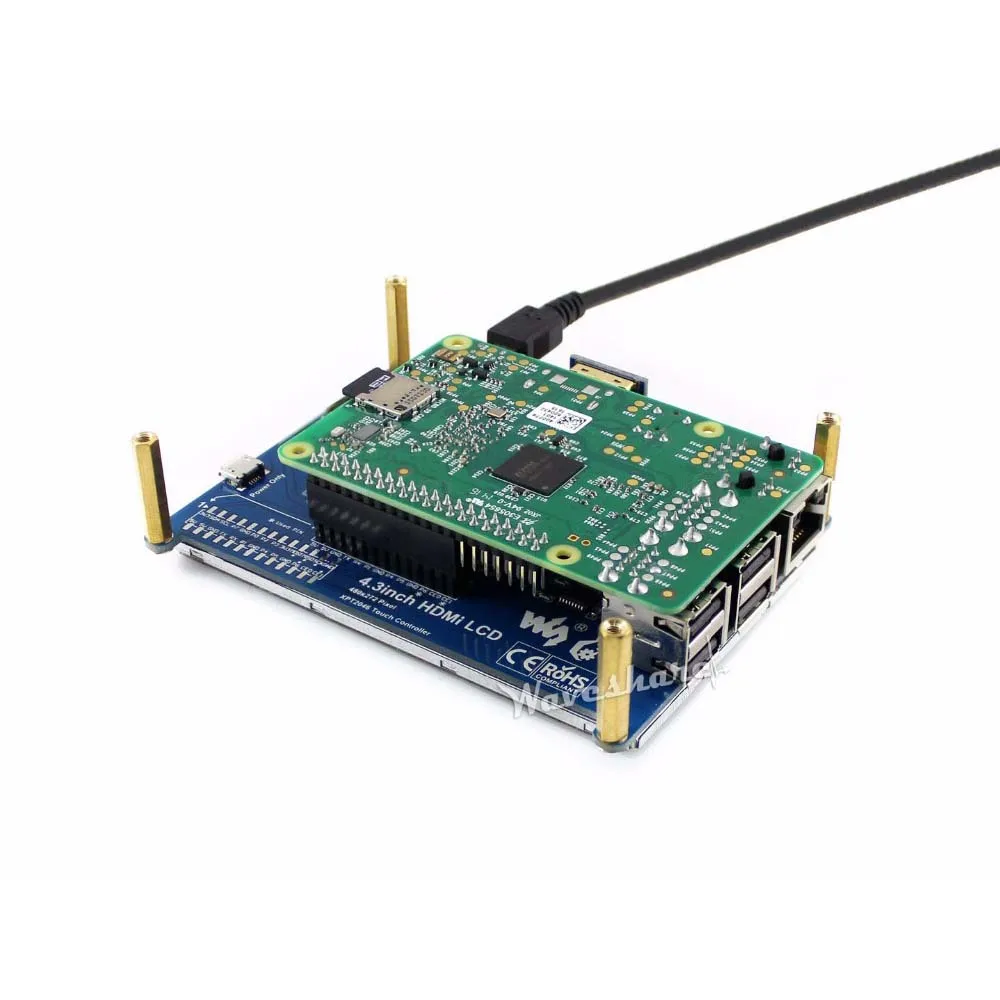 Waveshare 4 3 дюймов HDMI lcd резистивный сенсорный экран планшет 480*272 предназначен для