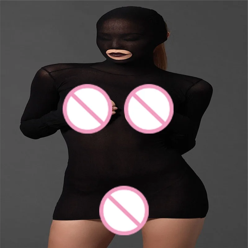 

Hot Sexy Lingerie Open Bust Masked Tight Underwear Pajamas Backless Sleepwear Crotchless Stocking Transparent Mesh Hot Sale 149