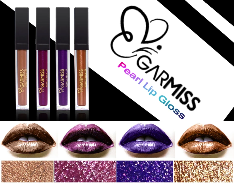 

Makeup Metallic Glitter lipstick Lip Gloss Shimmer Matte Lips Waterproof Soft Long Lasting Lip gloss Cosmetics