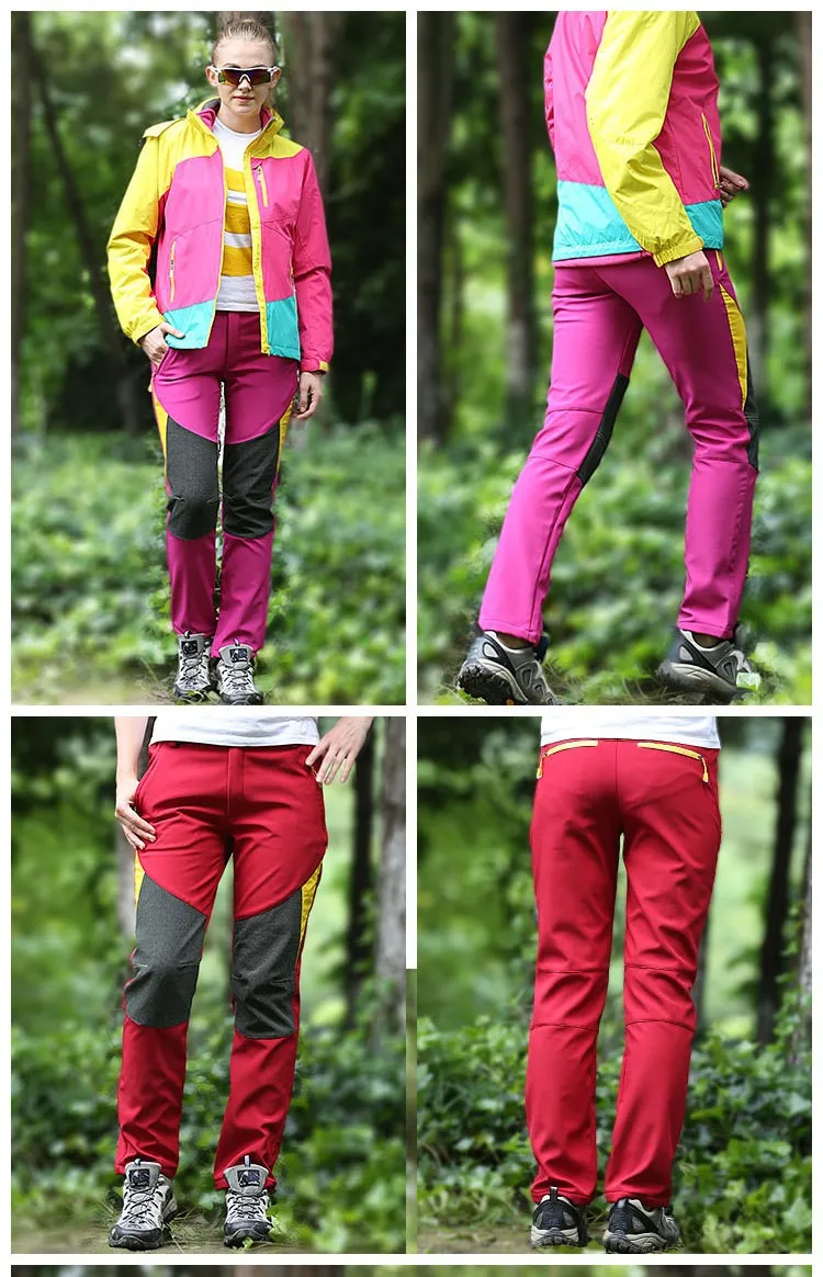 Camping Hiking Winter Outdoor Sport Pants Warm Waterproof Fleece Windproof Fishing Pants Men Women Mountain Climbing pantalones