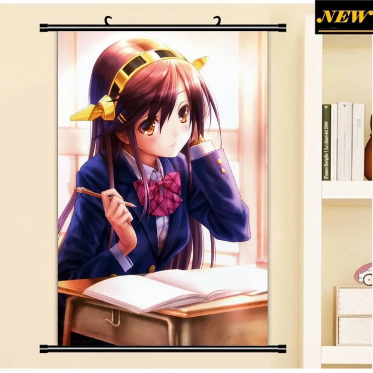 40X60CM Kantai Collection KanColle haruna loli cameltoe art cartoon anime wall picture mural poster cloth scroll canvas painting | Дом и сад