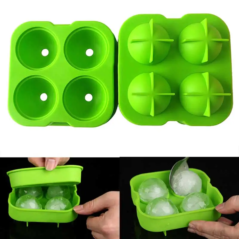 

Newly DIY Silicone Ice Cube Maker Sphere Round Ice Ball Mold Flexible Freeze Whiskey Ice Moldes De Silicona Tray Party Bar Hog