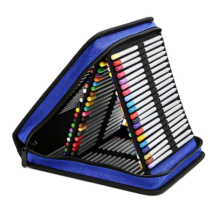 

120 Holes Large School Colored Sketch Pen Folding Pencil Bag Multi-function Waterproof Pencil Case Penal for Girls Stationery