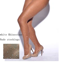 Women Sexy Stockings Tights Bling Rhinestone Mesh Fishnet Pantyhose Shiny Stockings Hosiery Femme Tights Calcetines Mujer SW065 mesh panel tights