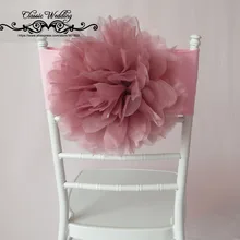 10 шт. Румяна розовая фигурка скамейки лента органза фигурка скамейки группа Chiavari стул Румяна розовая Цветочная рама стула
