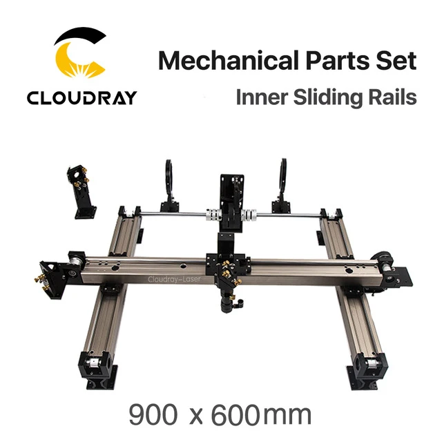 Cloudray набор механических деталей 900*600 мм Внутренние раздвижные рельсы комплекты запасных частей для DIY 9060 CO2 лазерная гравировка машина для резки