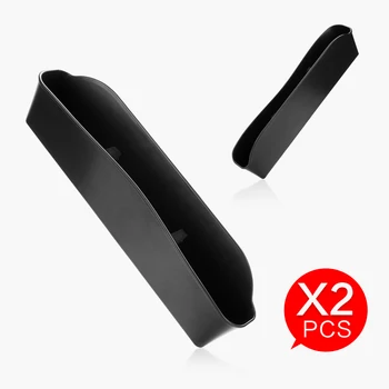 

2Pcs Universal Seat Crevice Storage Stowing Tidying ABS Organizer Gap Pocket Phone key Card Coin Case for Renault Cilo Seat Leon