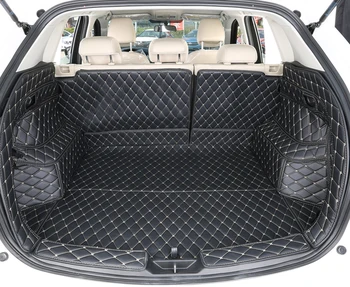 

luxury fiber leather car trunk mat for mazda cx-5 cx5 2017 2018 2019 2020 car accessories