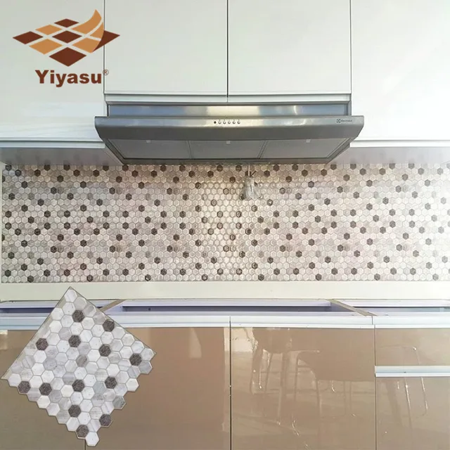 Mosaic Stone Tile L And Stick Backsplash Removable Self Mosaic Stone Tile L And Stick Backsplash Removable Self Adhesive Wall Decal Sticker Diy Kitchen
