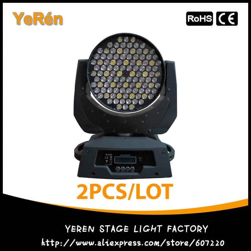 

(2 Pieces/Lot) LED Moving Head Wash Light 108Pcs 3W RGBW Led Wash Light Led Stage Lighting