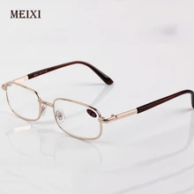 Hombres y mujeres en caja de gafas de lectura Lentes de vidrio la presbicia Marco de aleación de Unisex gafas + 0,5 + 0,75 + 1,25 + 1,75 + 2,25 + 2,75 + 3,25 + 3,75